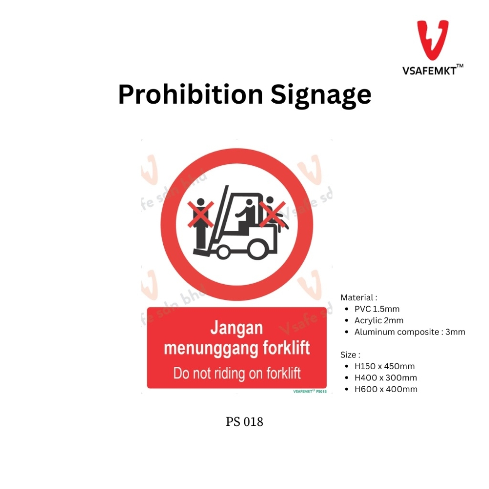 VSAFEMKT - PS 018 - Jangan menunggang forklift