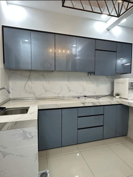 4G Glass/Aluminium Kitchen Cabinet