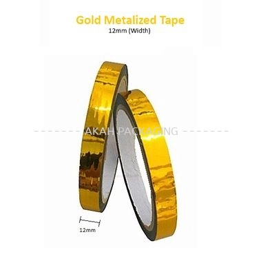 Gold Metalized Tape 12mm * 45m / Cookies Jar Sealing Tape