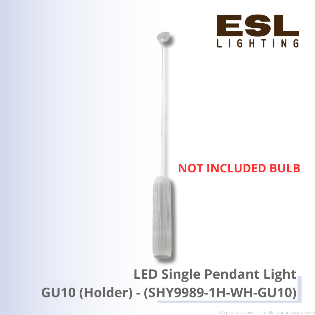 LED Single Pendant Light (Not Included Bulb) GU10(Holder) - SHY9989-1H-WH-GU10