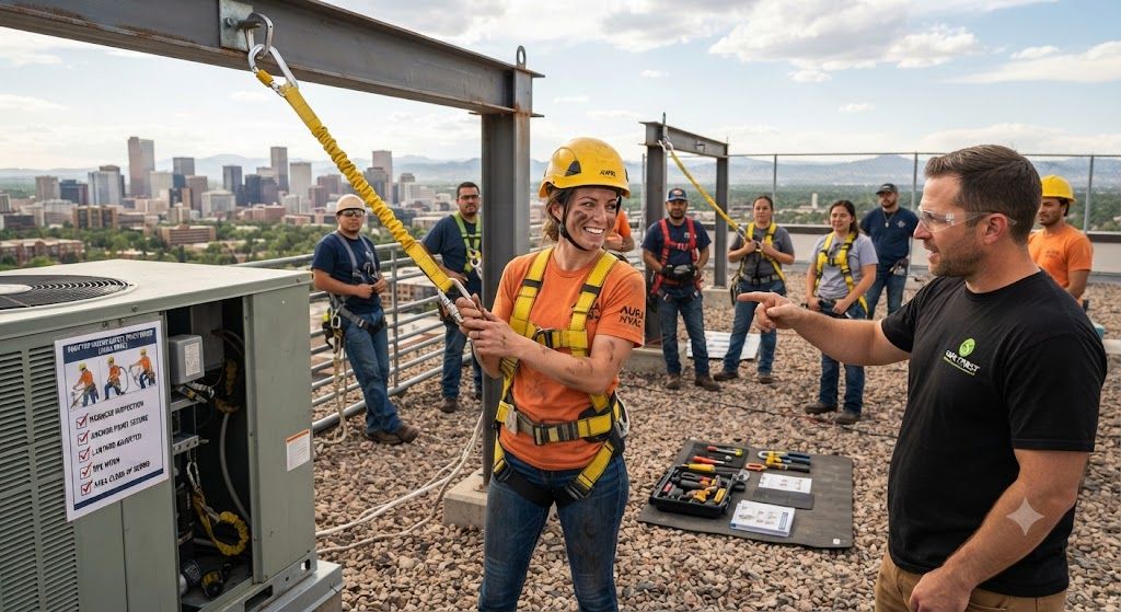 aircon contractor accident prevention height procedures