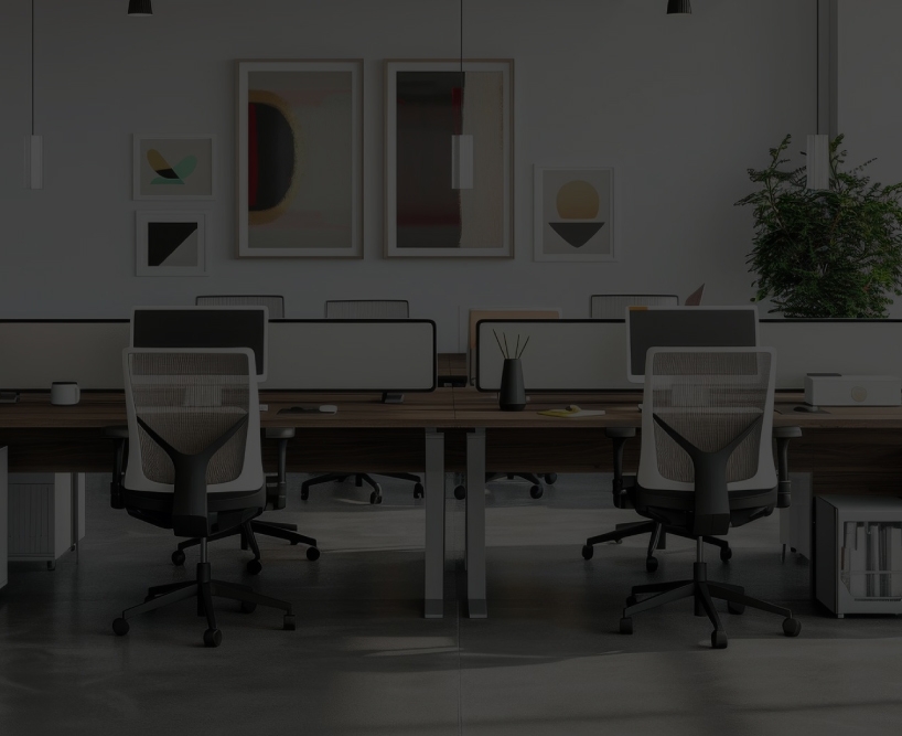 Office workstation arrangement for a growing business