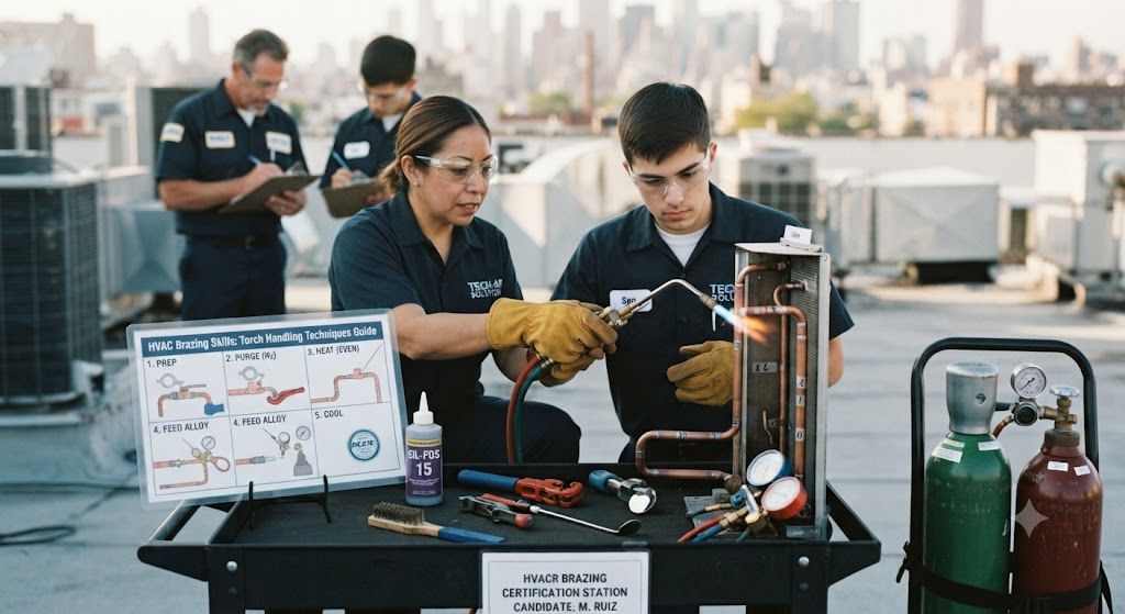 HVAC brazing torch handling skills course
