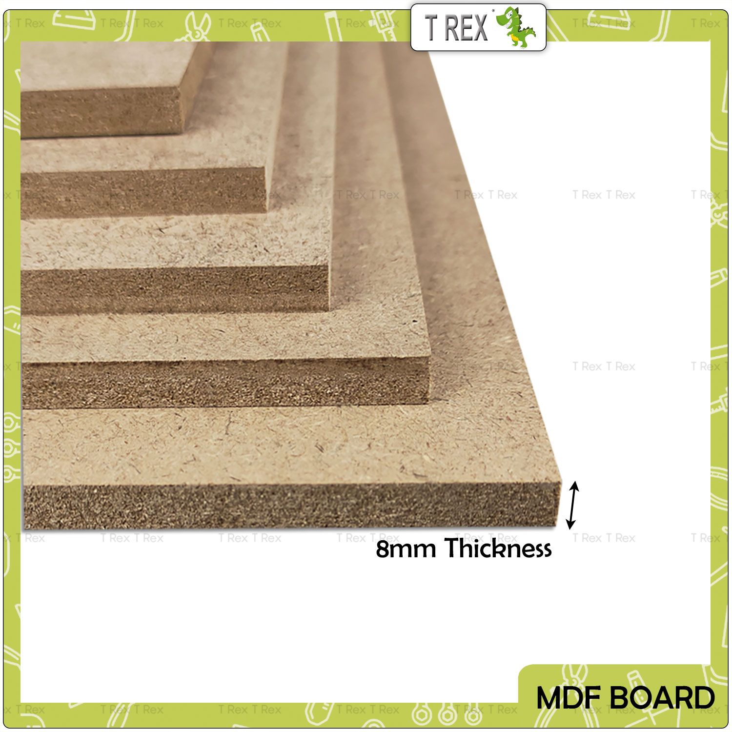 T Rex DIY MDF Wood Fibreboard