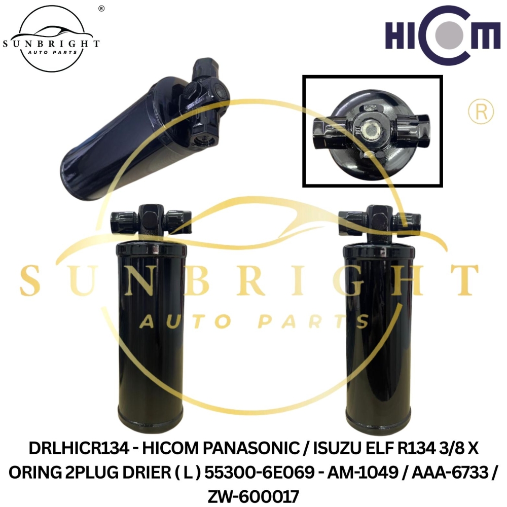 DRLHICR134 - HICOM PANASONIC / ISUZU ELF R134 3/8 X ORING 2PLUG DRIER ( L ) 55300-6E069 - AM-1049 / AAA-6733 / ZW-600017