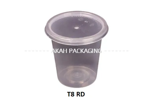 T8 200ml Plastic ROUND CONTAINER with LID