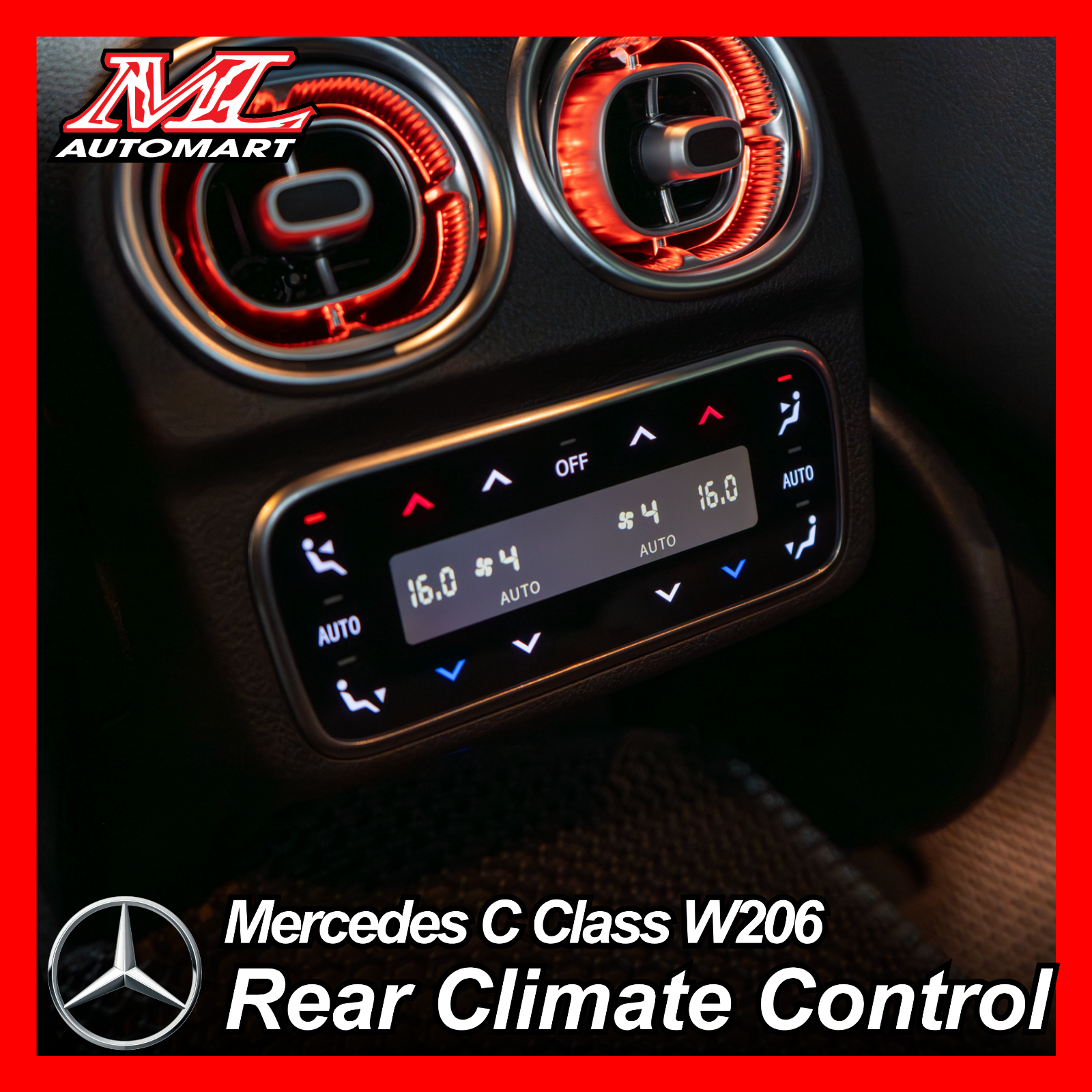 Mercedes Benz C Class W206 Rear AC Climate Control