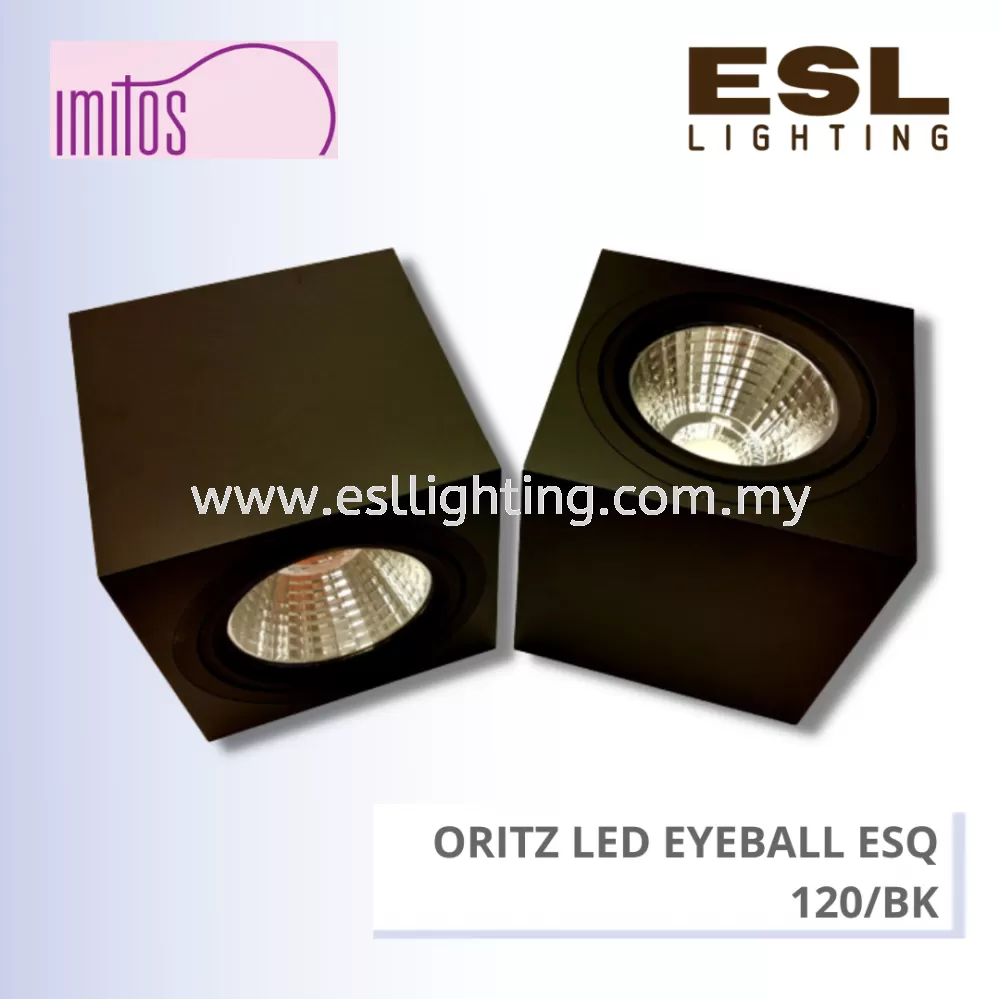 IMITOS ORITZ LED SURFACE EYEBALL SQUARE ESQ 120/BK 20W