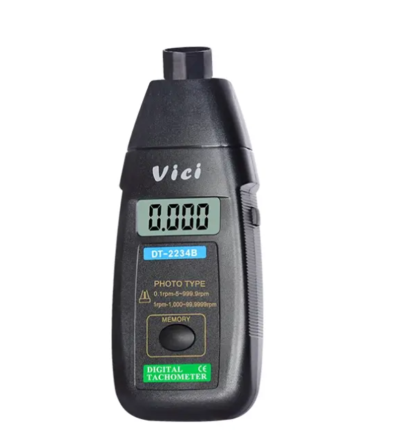 Vici DT-2234B LED non-contact Digital Tachometer, Automatically memory Max/Min/Last value, Automatically store data