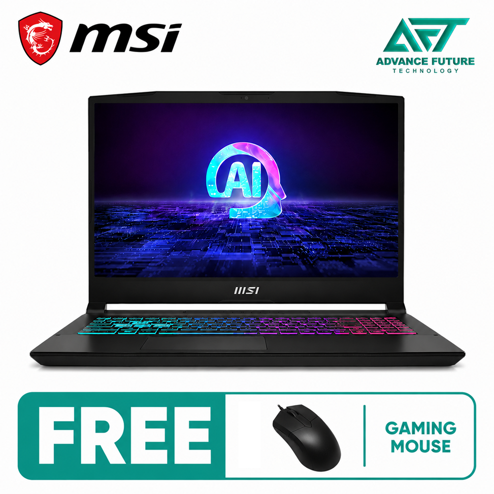 MSI Katana A15 AI B8VE-638MY 15.6'' FHD 144Hz Gaming Laptop Black ( AMD Ryzen 7 8845HS, 16GB, 1TB SSD, RTX4060, W11 )