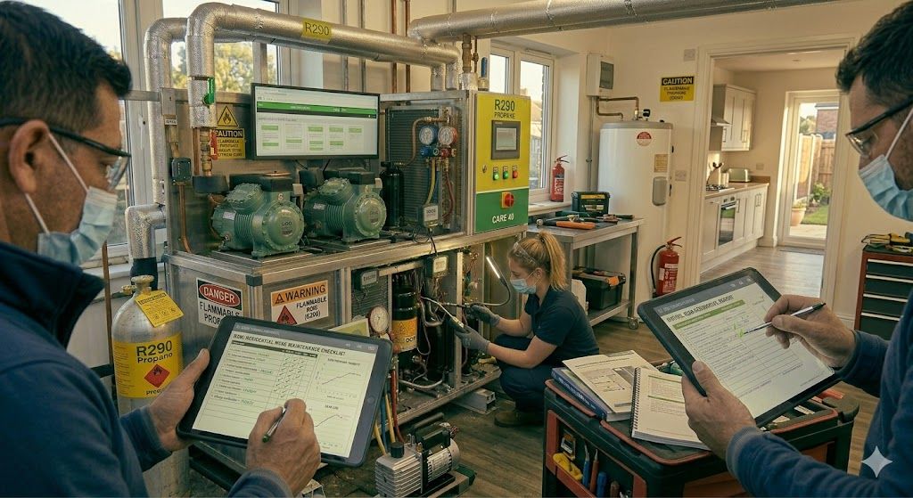 R290 residential HVAC maintenance