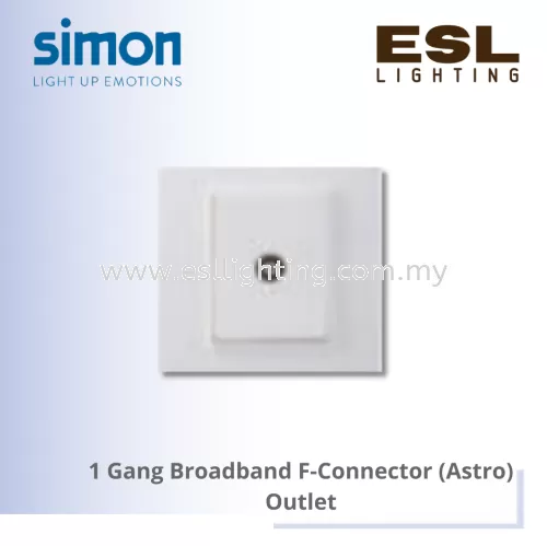 [DISCONTINUE] SIMON V5 SERIES 1 Gang Broadband F-Connector (Astro) Outlet - V59114