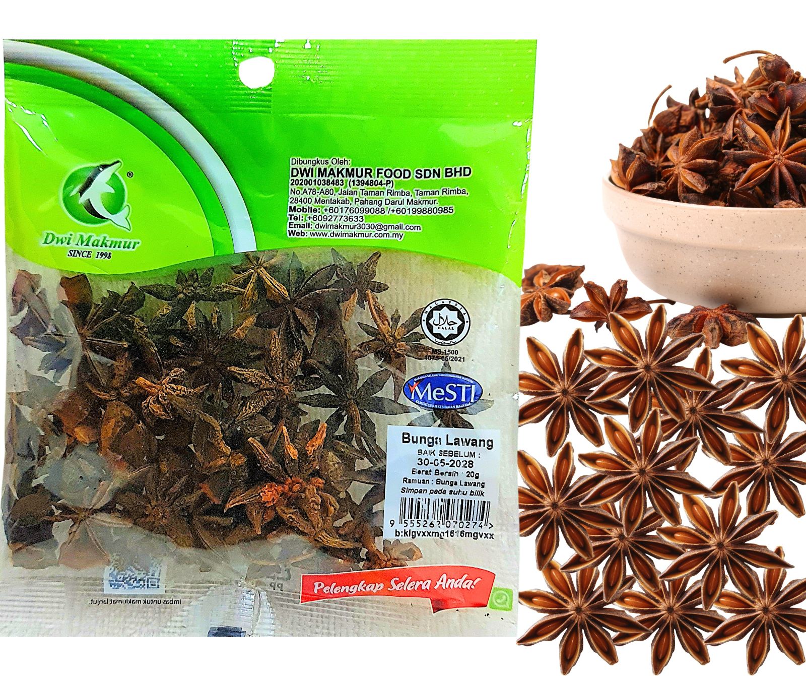 Star Anise 20 Grams RM3.50 X 5 Units C.Dwi Makmur