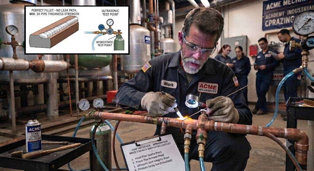 copper brazing joint strength HVAC