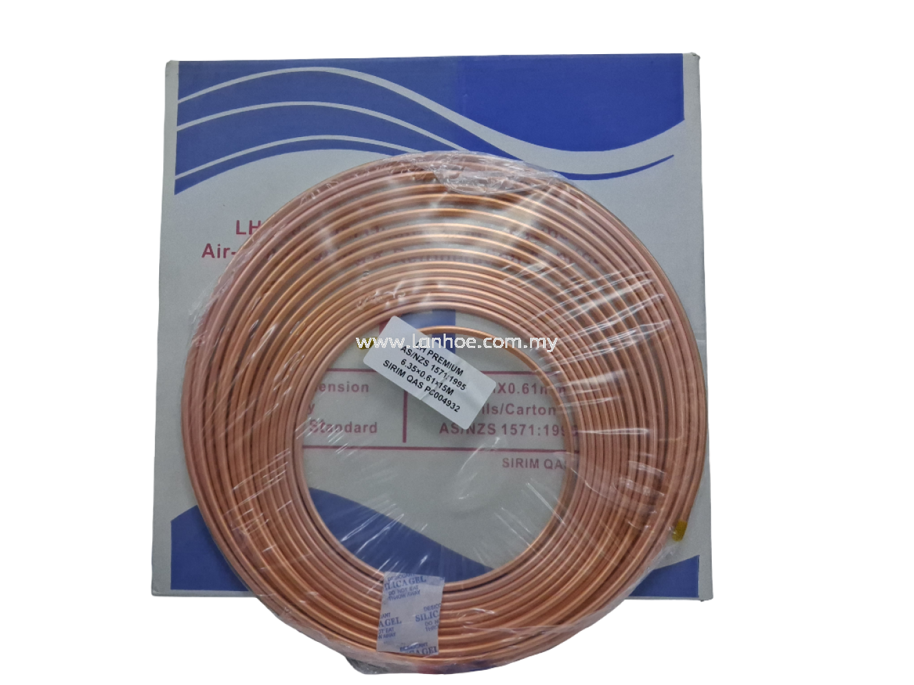 1/4'' X 0.61MM (SWG 23) X 15M LH PREMIUM - COPPER TUBE AS 1571
