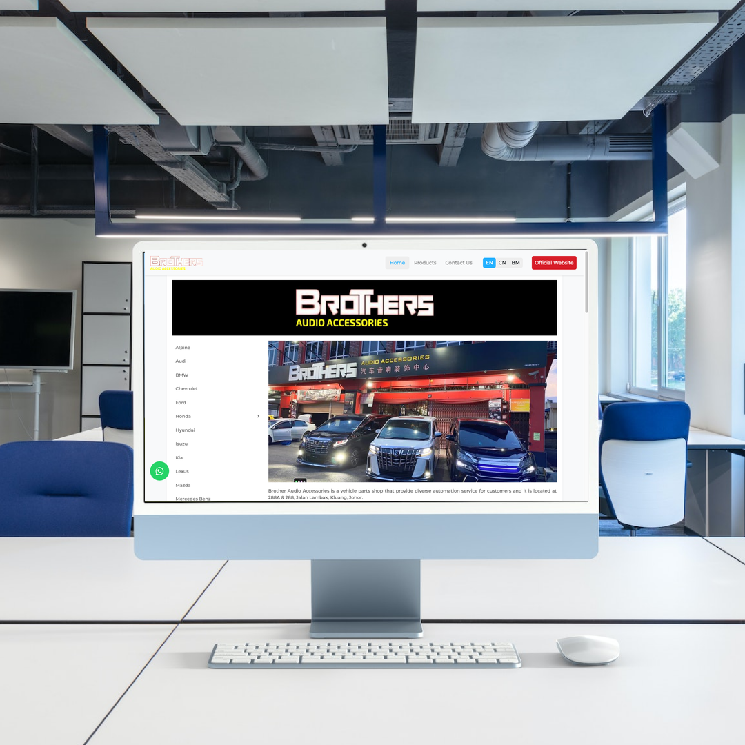 Car audio and car accessories shop Web Design | SEO | Digital Marketing | Kluang, Johor