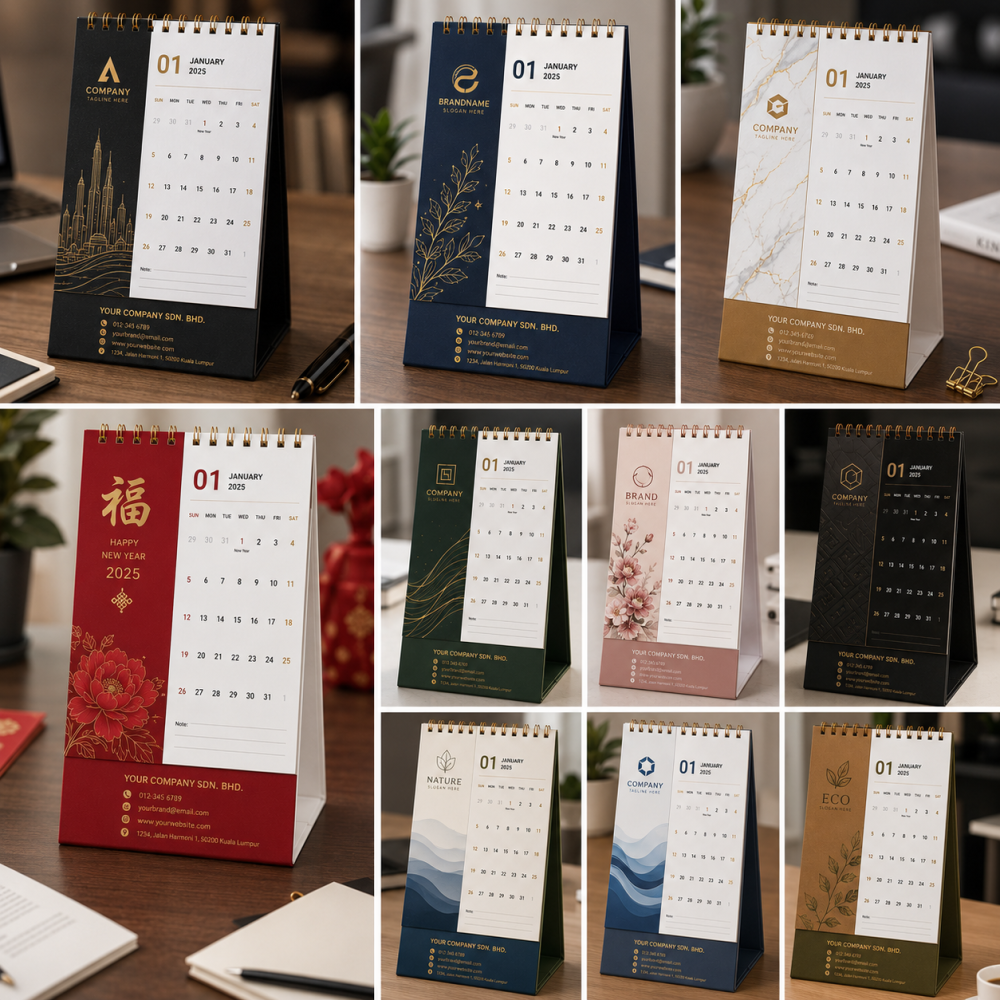 Desk Table Calendar Printing with Hot Stamping | Custom Corporate & Personalized Calendars