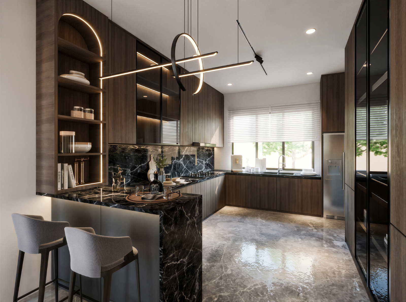 Dry Kitchen - Erica Residence @ Semi Detached | Interior Design in Selangor & KL Now