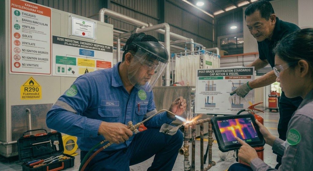 safe brazing practices HVAC technicians