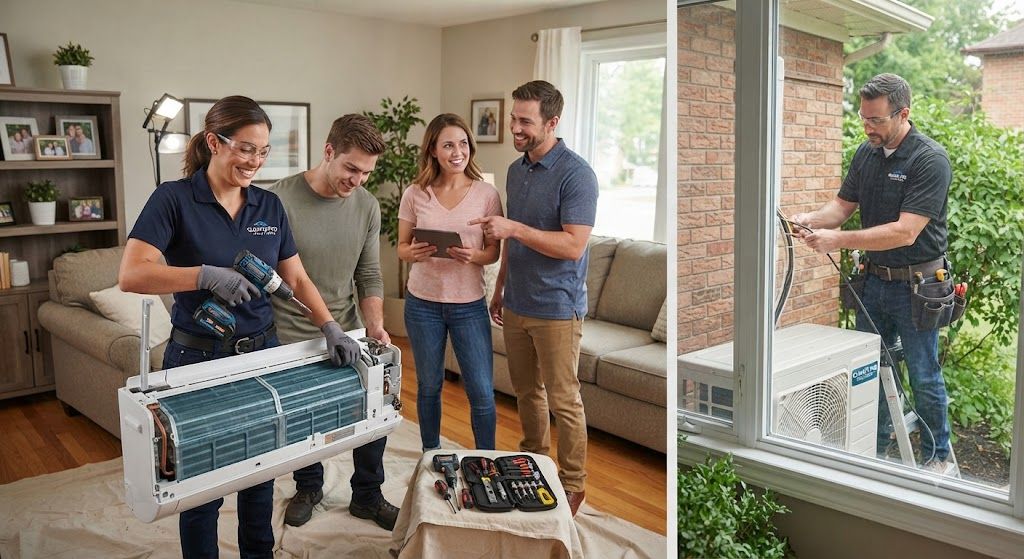 Residential split air conditioner installation