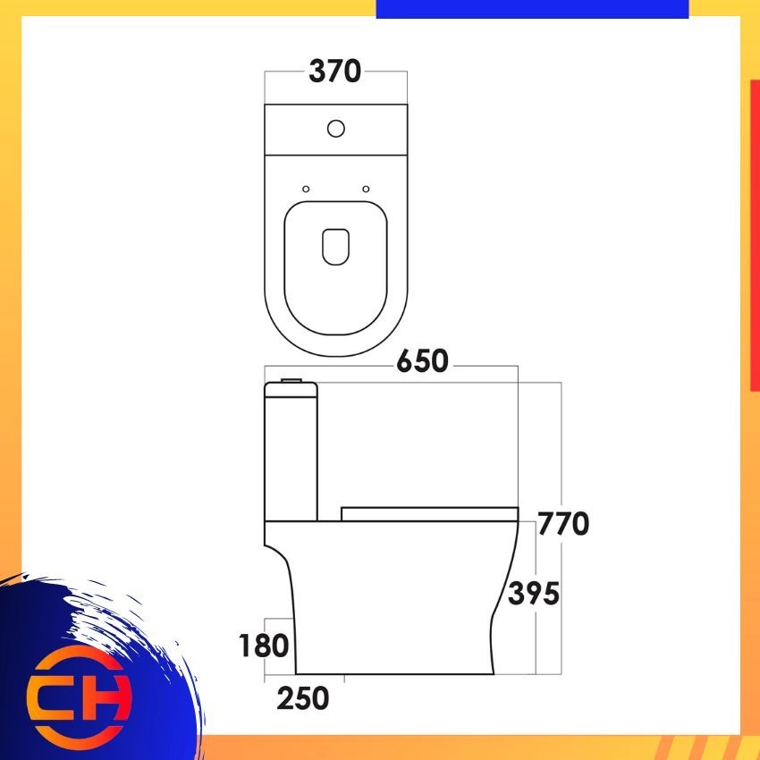 SORENTO CLOSE - COUPLED WATER CLOSET SRTWC8058 - RL 