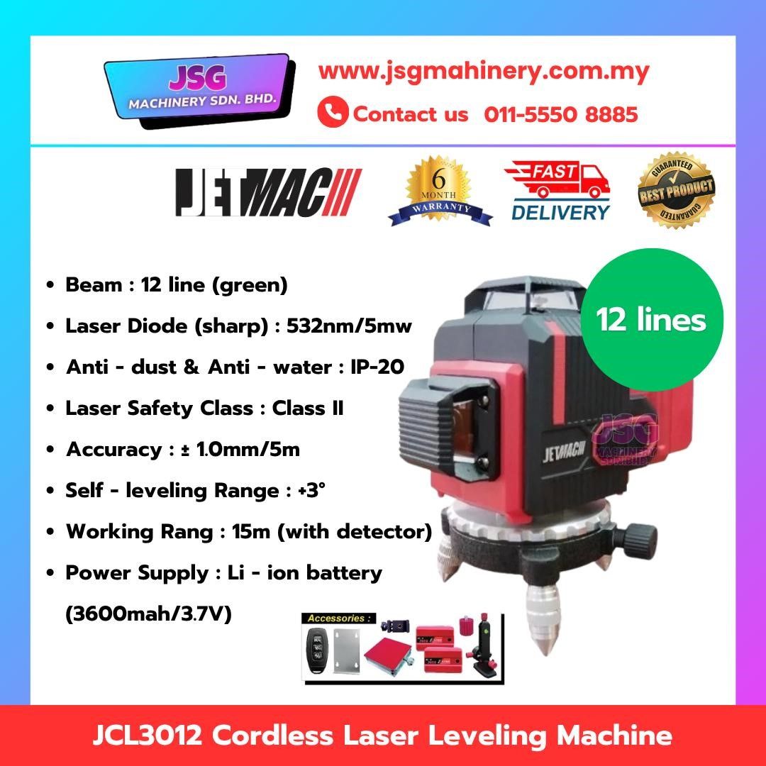 JETMAC JCL3012 Laser Level Cordless – Precision Levelling Tool for Construction