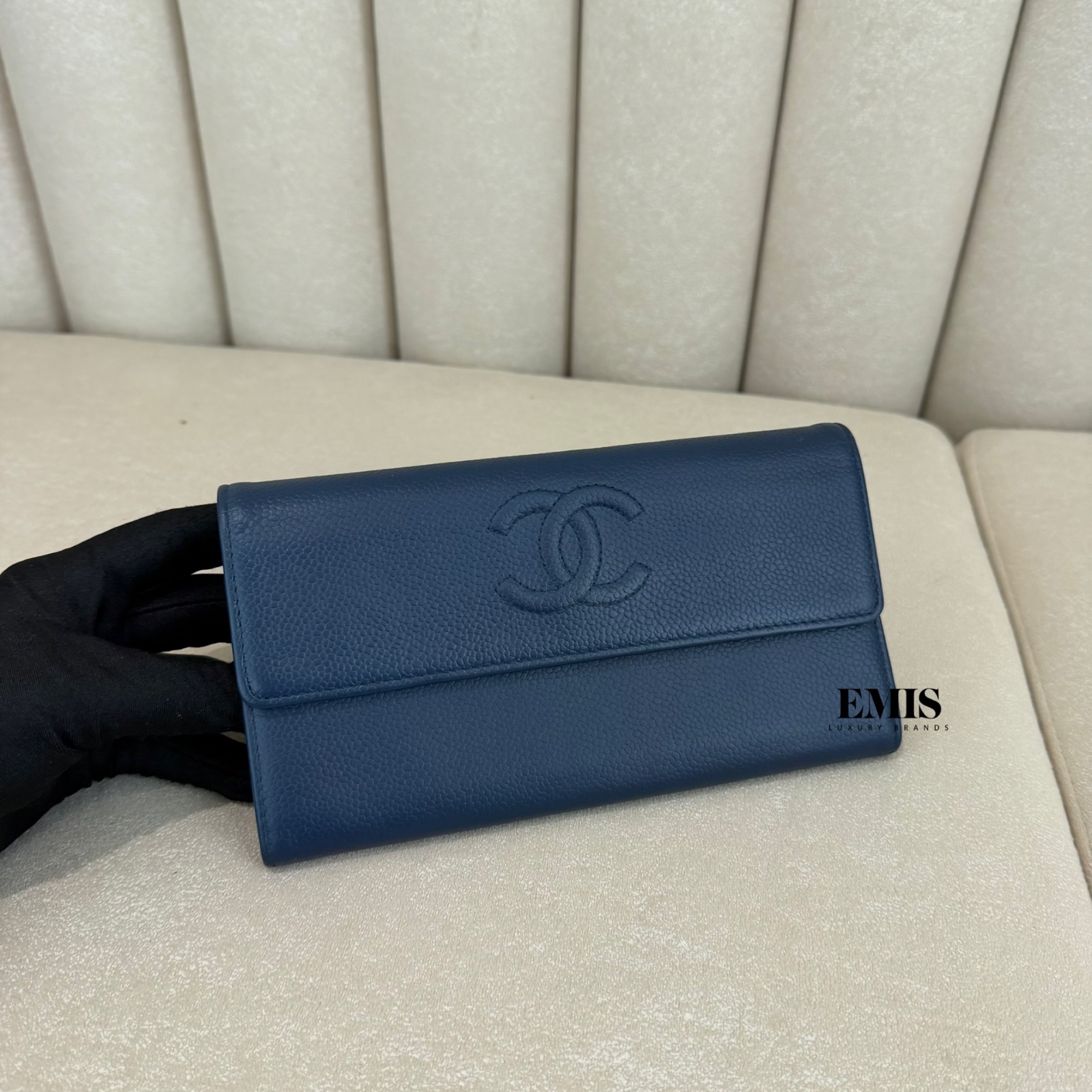 Chanel Caviar Flap Long Wallet- Preloved Luxury Wallet