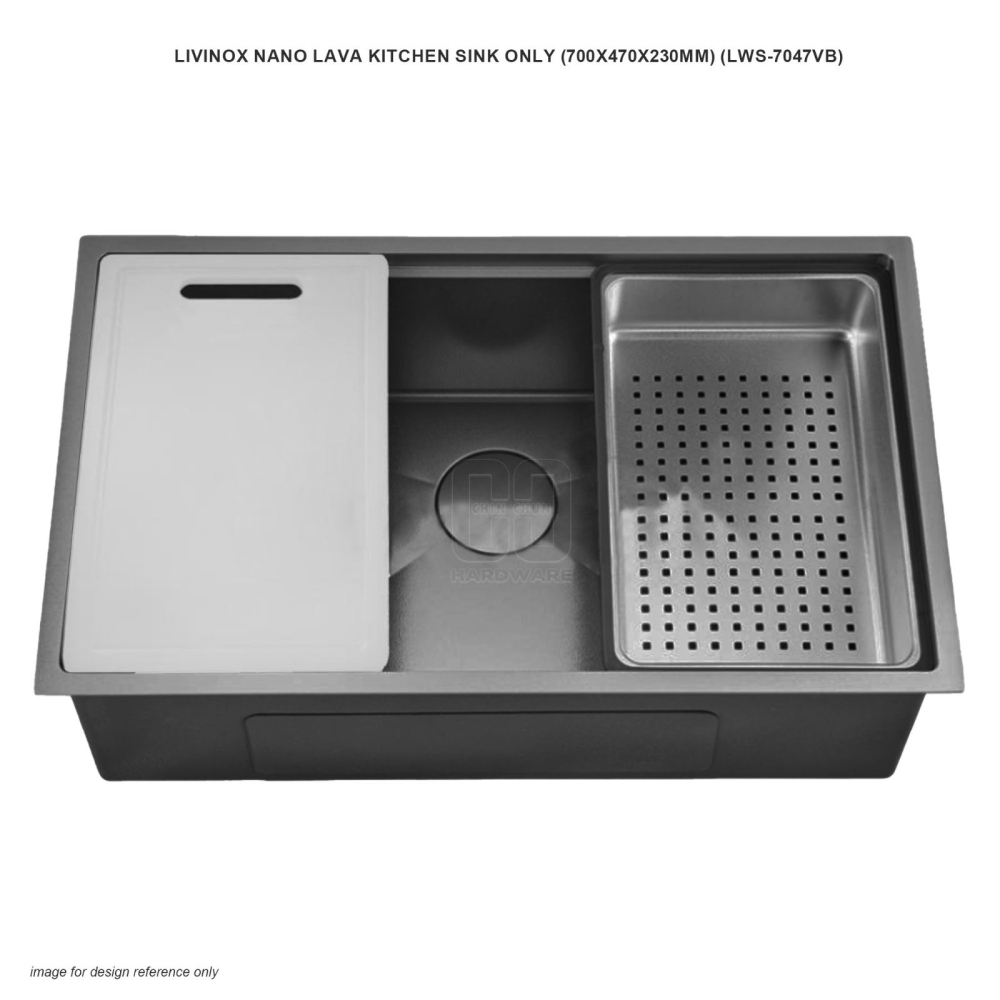 LIVINOX NANO LAVA KITCHEN SINK ONLY 700x470x230mm (LWS-7047VB)