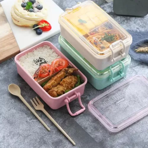 Bento Lunch Box with Cutlery Set  01