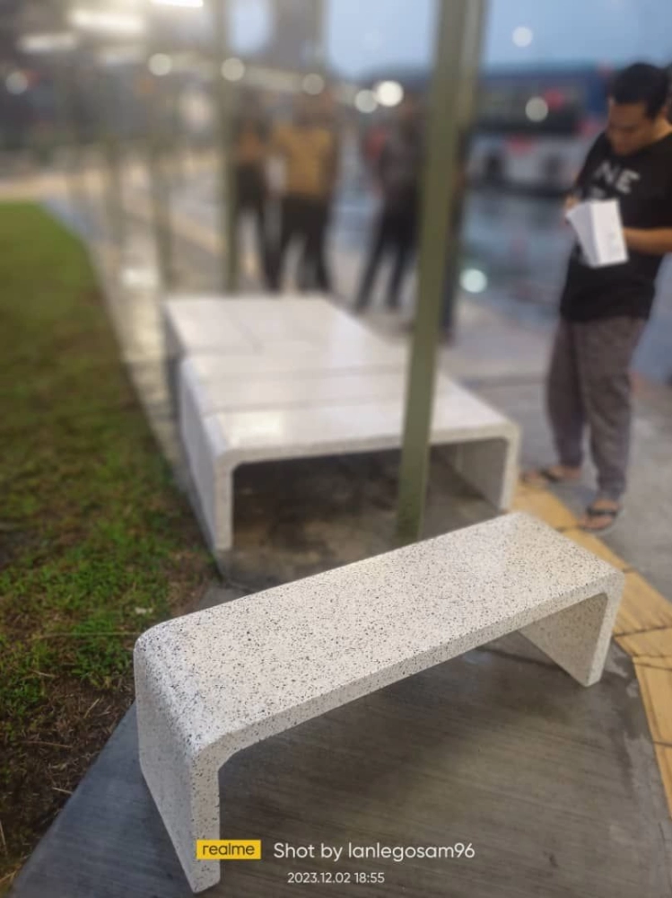 Outdoor Stone Bench | Terrazo Marble Stone Bench | Outdoor Stone Furniture Deliver to Kolej Pahang | Kulim | Kedah | Penang | Johor | Kelantan | KL | Perlis | Perak