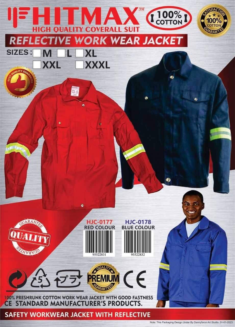 HITMAX Reflective Work Wear Jacket (Blue colour)
