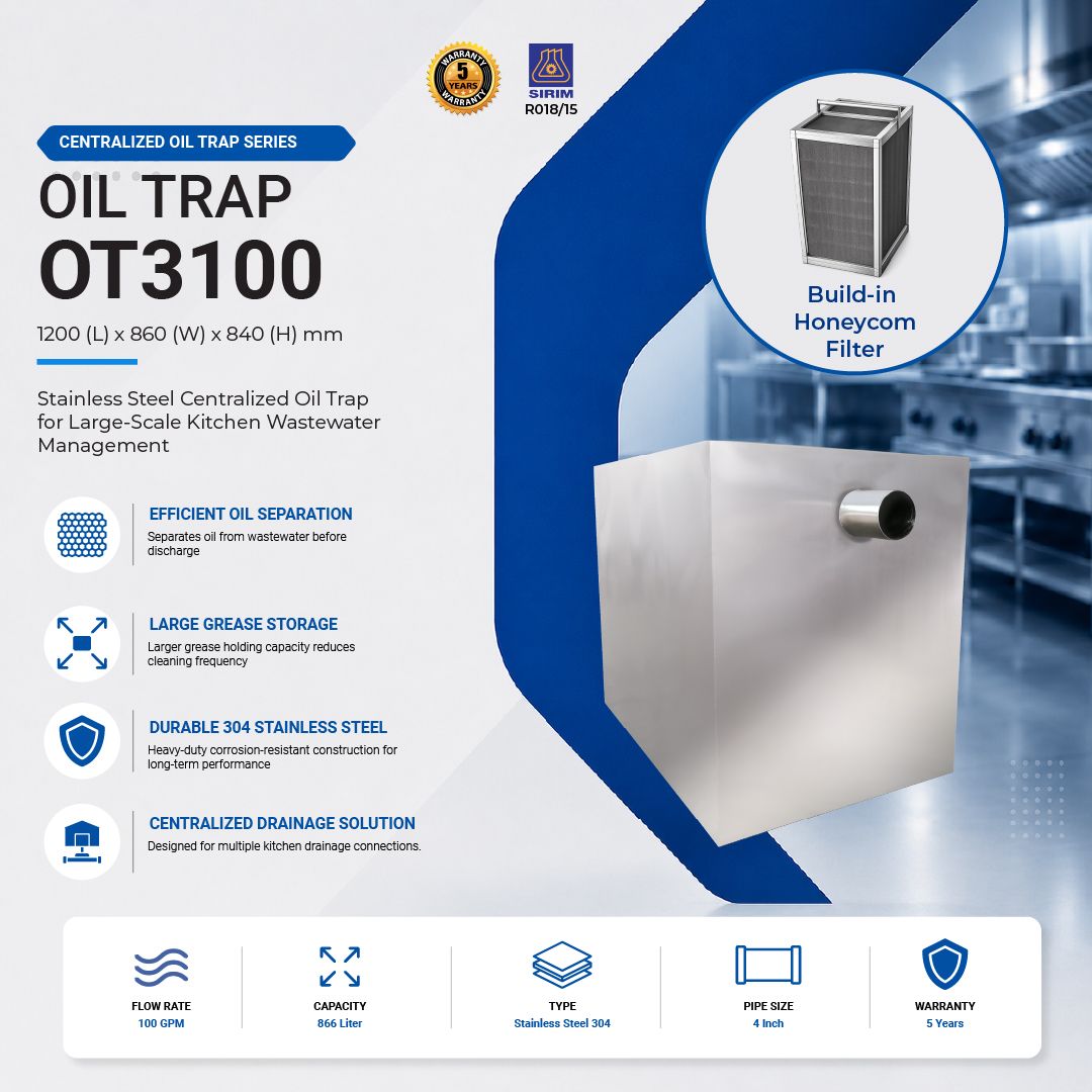 Centralized Oil Trap OT3100 | 100 GPM |  866 Liter