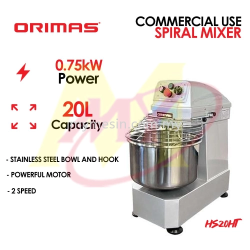 ORIMAS HS20HT Spiral Mixer Food Dough Mixer 20L 8 KG Commercial Heavy Duty Use