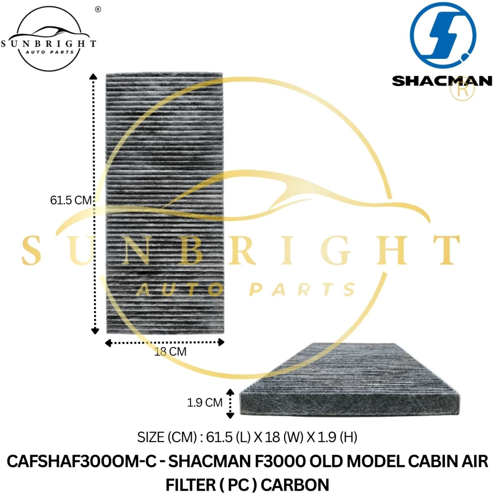 CAFSHAF300OM-C - SHACMAN F3000 OLD MODEL CABIN AIR FILTER ( PC ) CARBON