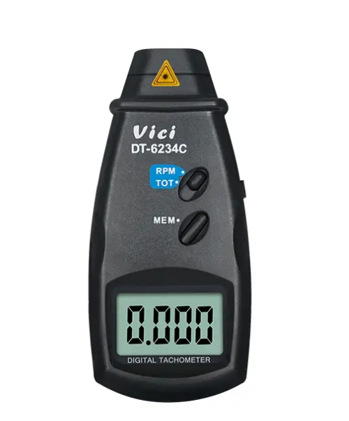 Vici DT-6234C Laser Tachometer, Automatically memory Max/Min/last value, Automatically store datas