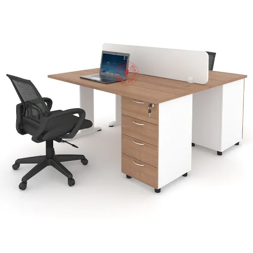 MJ Rectangular Workstation Cluster of 2 / Office Table Workstation / Meja Pejabat Kerja / Meja office