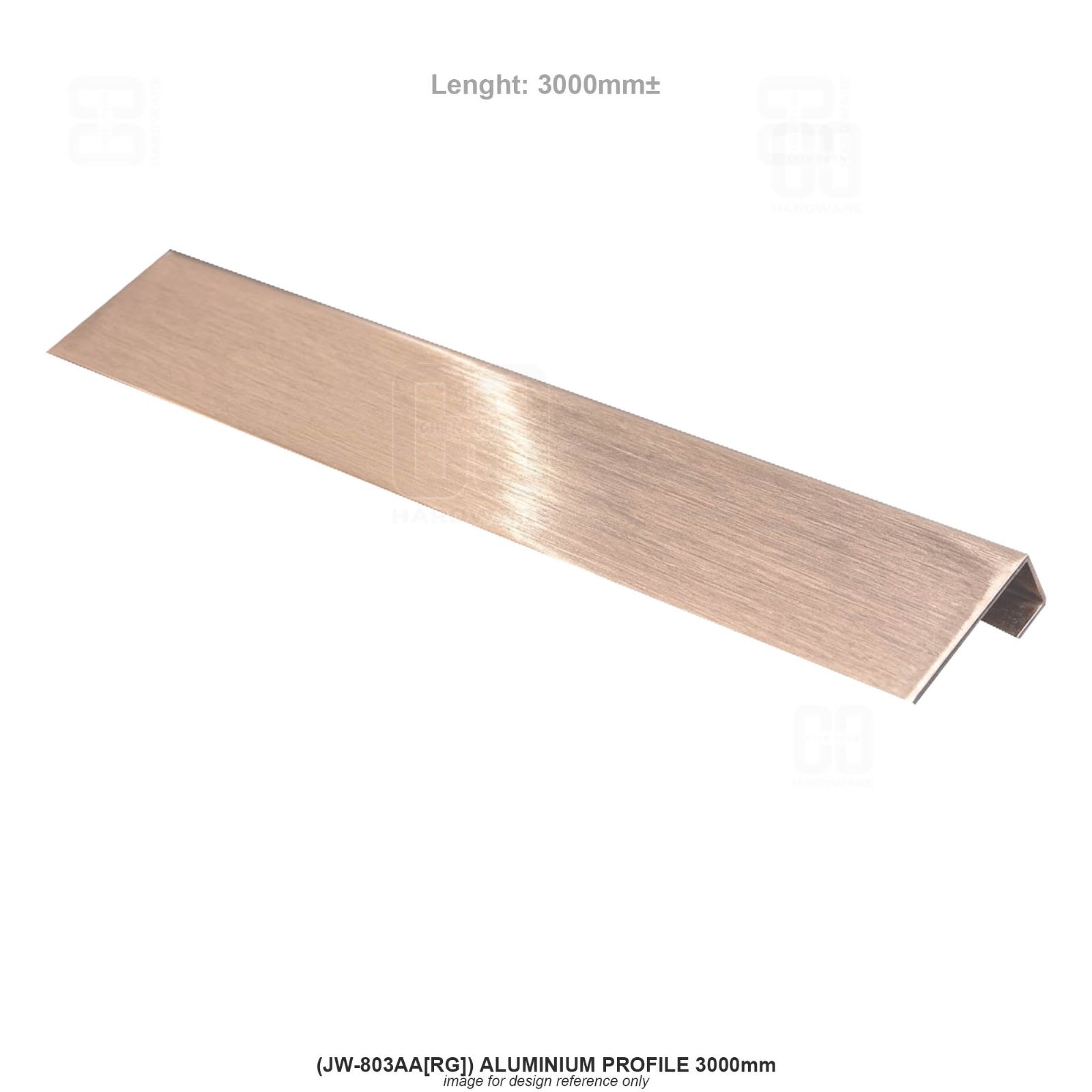 (JW-803AA[RG]) ALUMINIUM PROFILE 3000mm