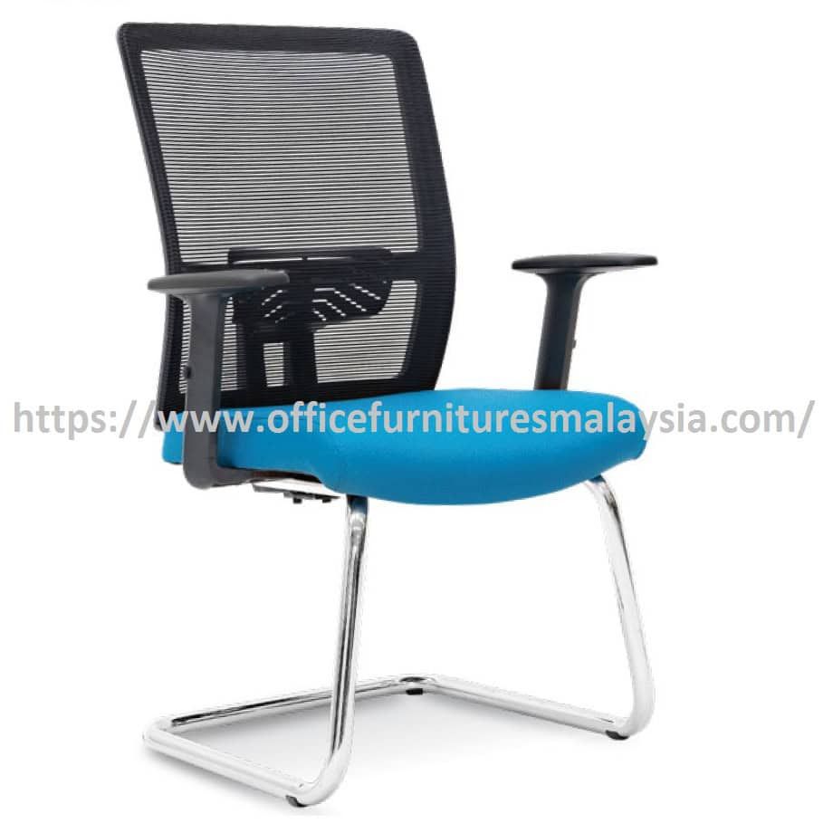 Modern Optima Chrome Visitor Lumbar Mesh Office Chair OFMEV2953S