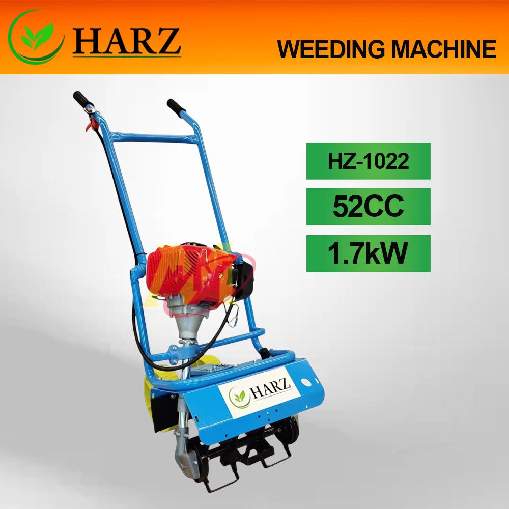 HARZ HZ-1022 Hand Push Weeding Machine 52cc Mini Tiller 2-Stroke Engine