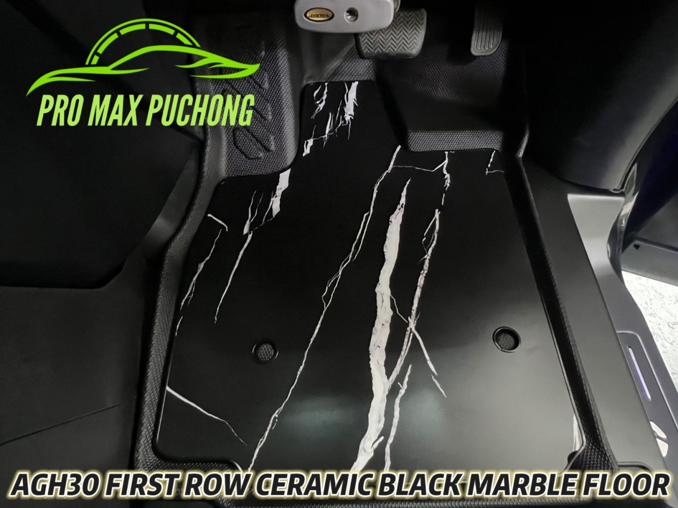 Toyota Alphard/Vellfire ANH20 First Row Ceramic Black Marble Floor