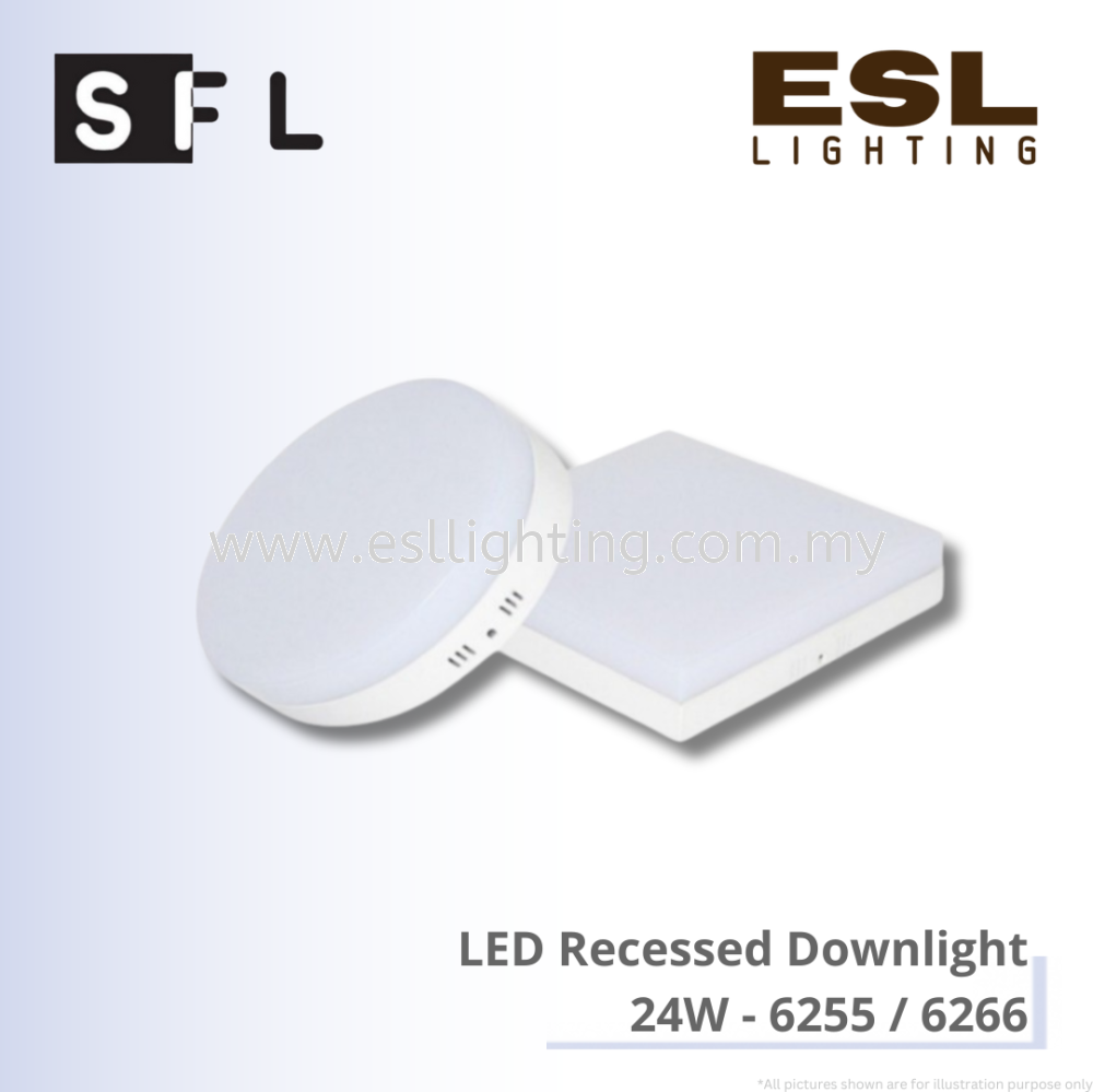 SFL LED Recessed Downlight 24W - 6255/6266