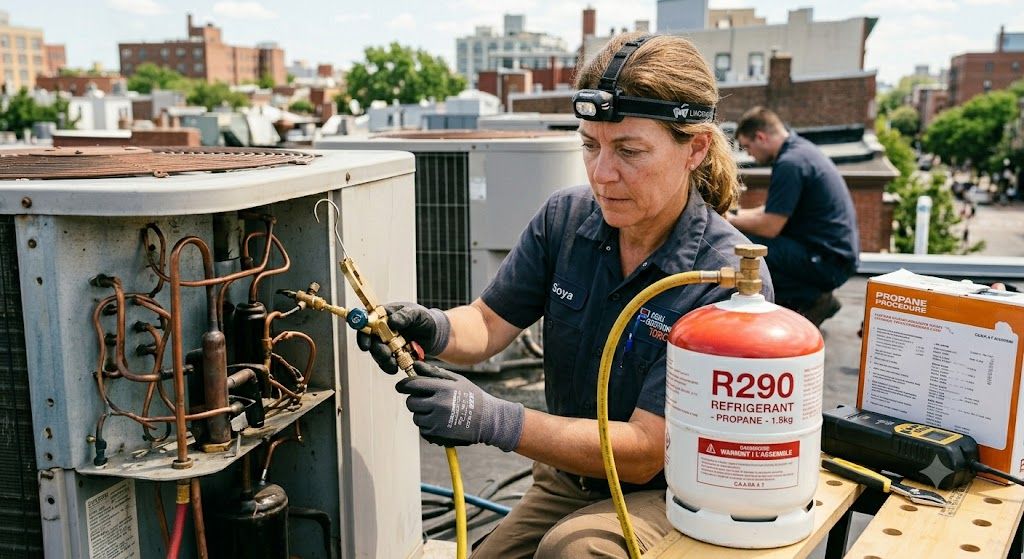 R290 charging procedure