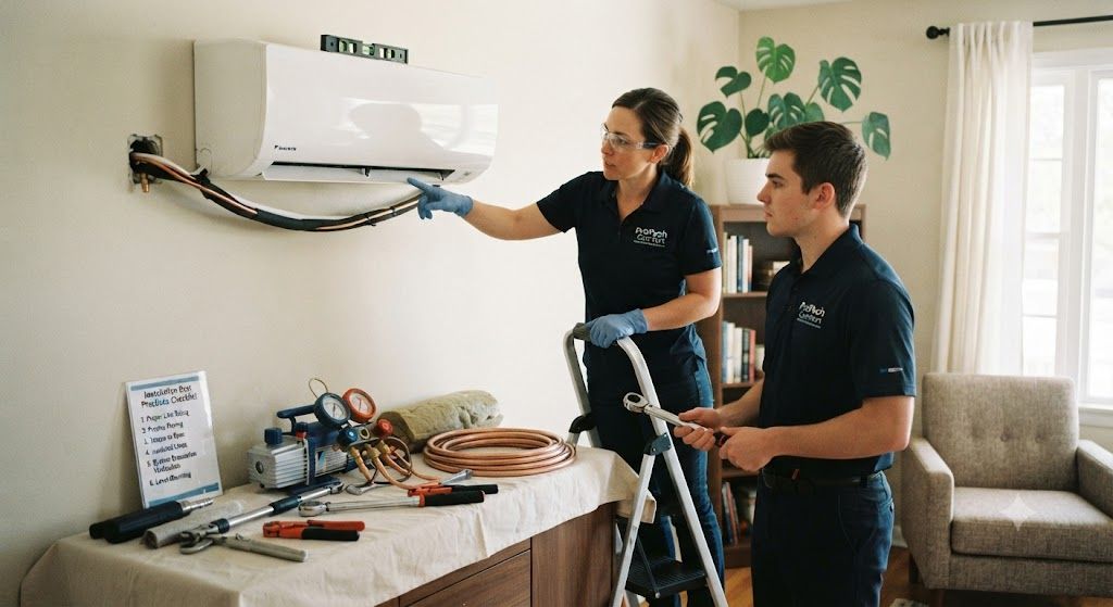 Air conditioning installation technician best practices