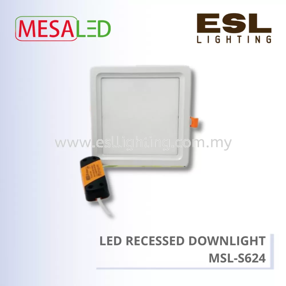 MESALED LED RECESSED DOWNLIGHT PREMIUM SQUARE 24W - MSL-S624