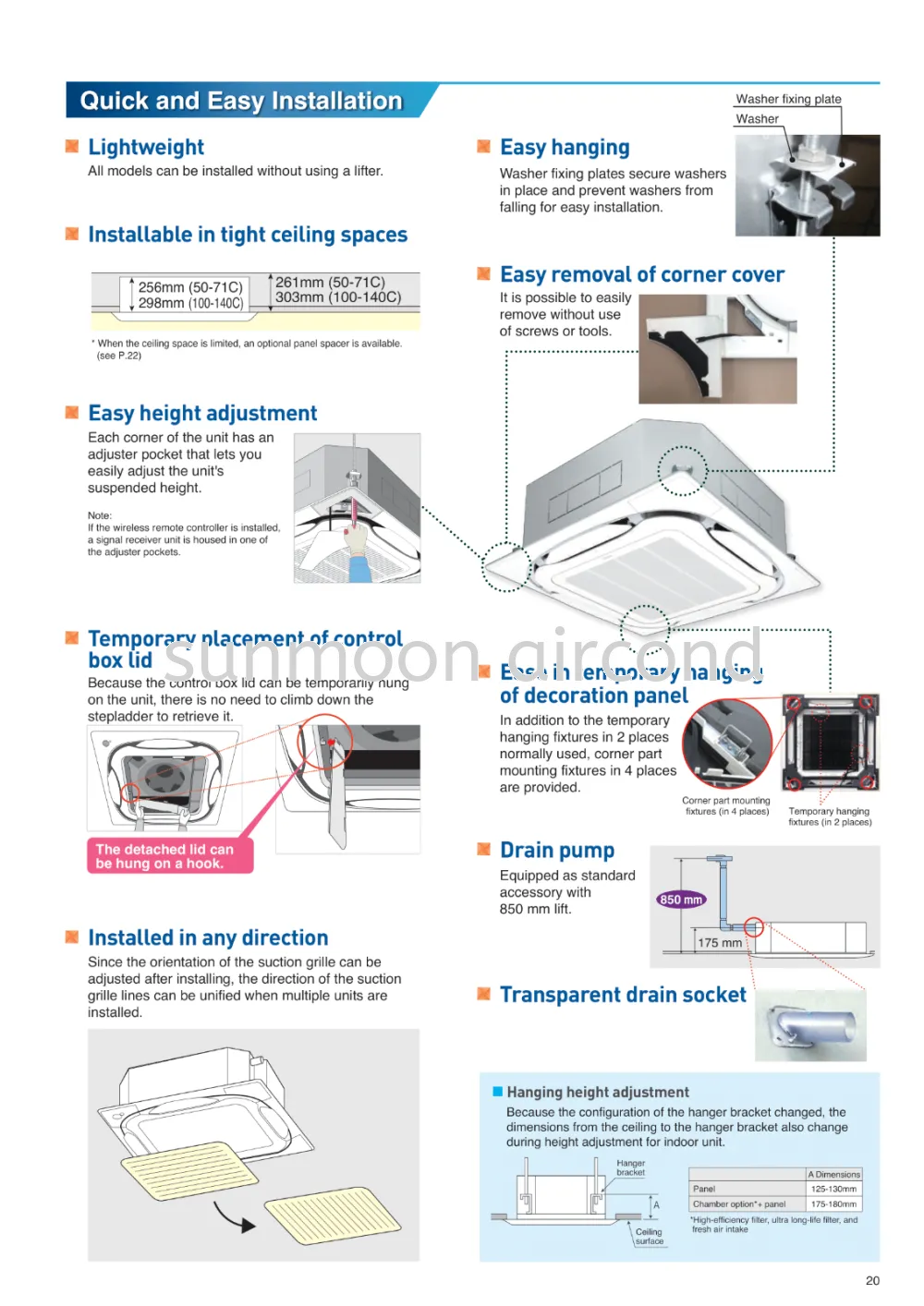 DAIKIN INSTALLATION CEILING EXPOSED R32 SAVE ENERGY STANDARD INVERTER FHA-B SERIES (RAWANG)