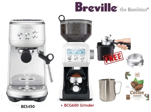 Breville BES450SST  Bambino  + Breville Smart Grinder Pro BCG820SST(Contact us now and claim your discount vouchers)