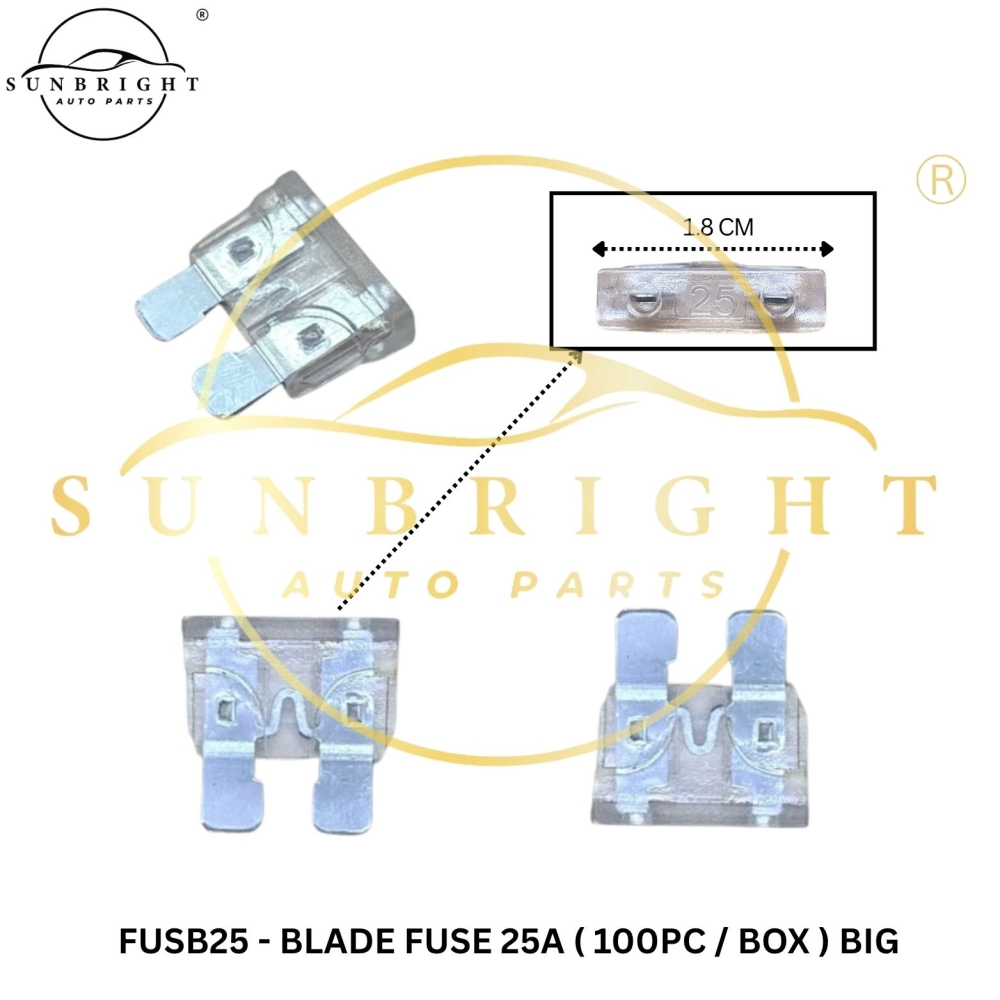 FUSB25 - BLADE FUSE 25A ( 100PC / BOX ) BIG
