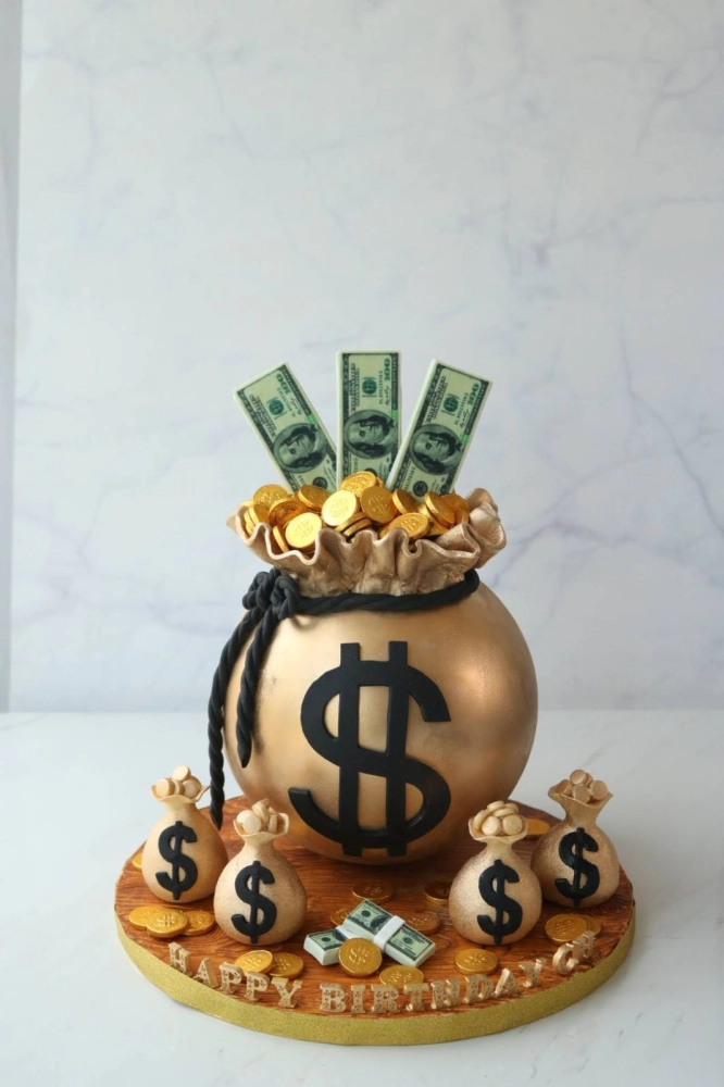 Golden Money Bag Chocolate Pinata