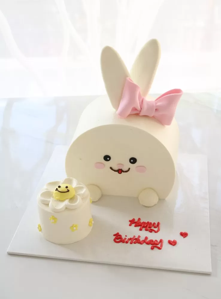 Bunny Buttercream Cake