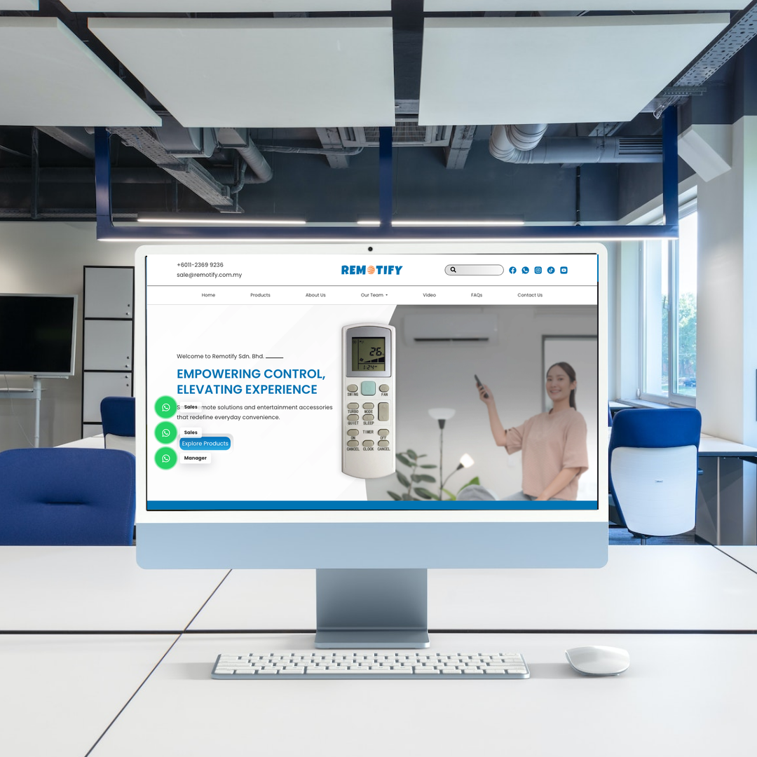 Smart & Universal Remote Control Website Design & SEO Case Study | Selangor